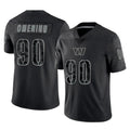 Tlead W.Commanders #90 Charles Omenihu Player Black Limited Reflective Home Game Stitched Jerseys