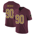 Tlead W.Commanders #90 Charles Omenihu Player Burgundy Alternate Vapor Untouchable Home Game Stitched Jerseys