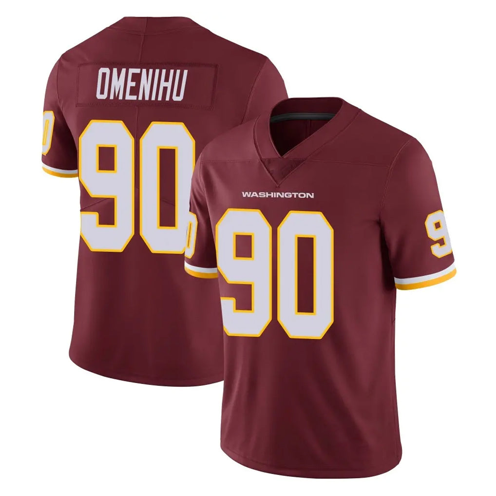 Tlead W.Commanders #90 Charles Omenihu Player Burgundy Limited Team Color Vapor Untouchable Home Game Stitched Jerseys