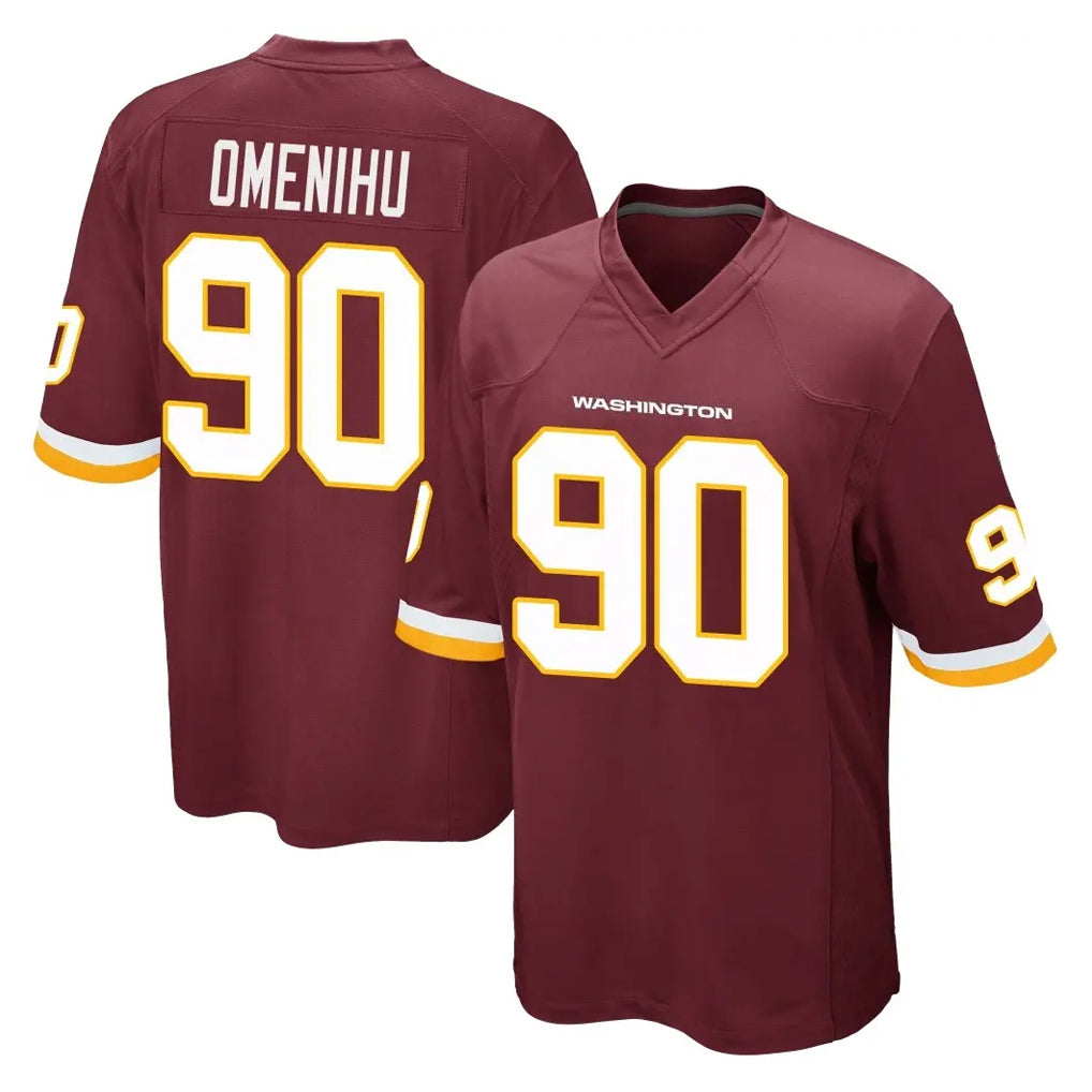 Tlead W.Commanders #90 Charles Omenihu Player Burgundy Team Color Home Game Stitched Jerseys