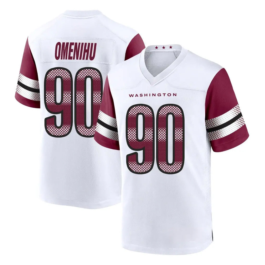 Tlead W.Commanders #90 Charles Omenihu Player White Game Home Stitched Jerseys