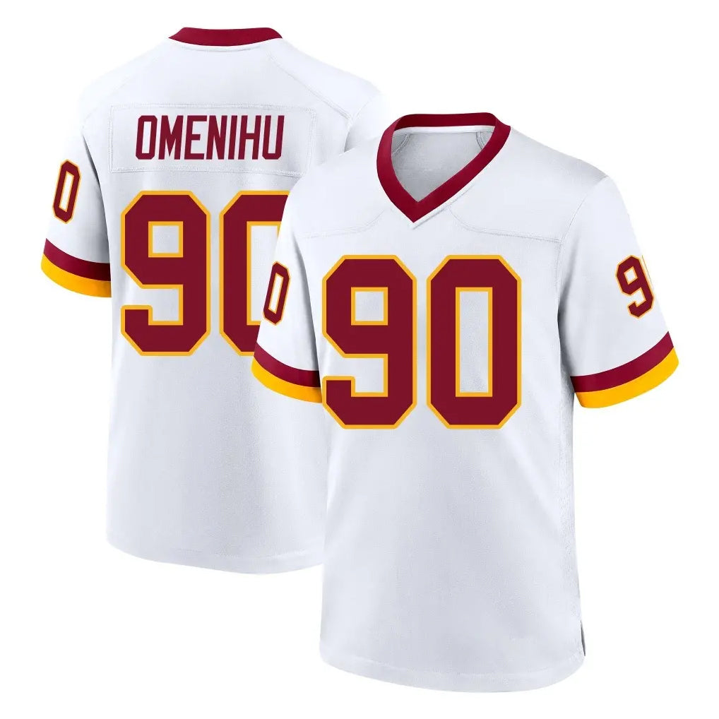 Tlead W.Commanders #90 Charles Omenihu Player White Home Game Stitched Jerseys