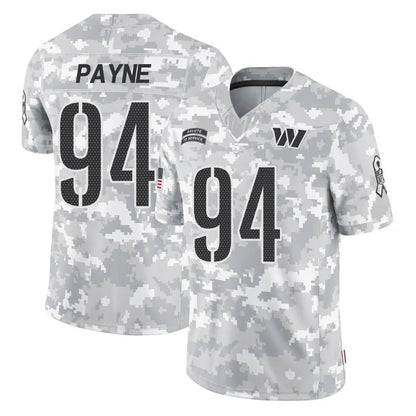 Tlead W.Commanders #94 Daron Payne Player Arctic Camo Limited Salute To Service Home Game Stitched Jerseys