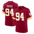 Tlead W.Commanders #94 Daron Payne Player Burgundy Game Home Stitched Jerseys
