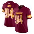 Tlead W.Commanders #94 Daron Payne Player Burgundy Limited Vapor Home Game Stitched Jerseys