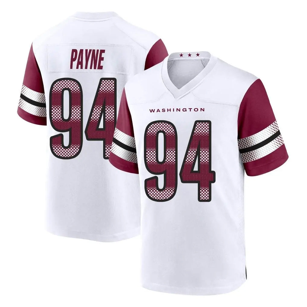 Tlead W.Commanders #94 Daron Payne Player White Game Home Stitched Jerseys