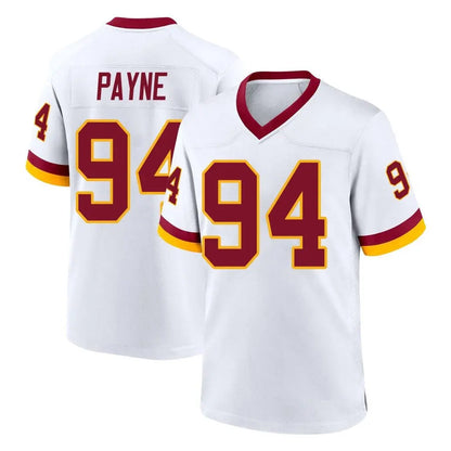 Tlead W.Commanders #94 Daron Payne Player White Home Game Stitched Jerseys