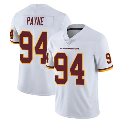 Tlead W.Commanders #94 Daron Payne Player White Limited Vapor Untouchable Home Game Stitched Jerseys