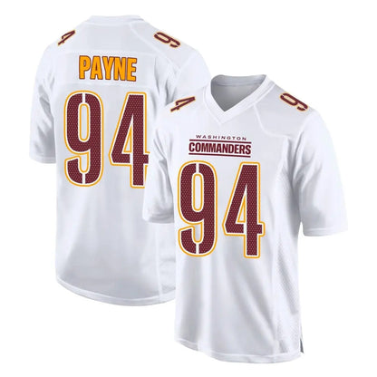 Tlead W.Commanders #94 Daron Payne Player White Tundra Fashion Home Game Stitched Jerseys