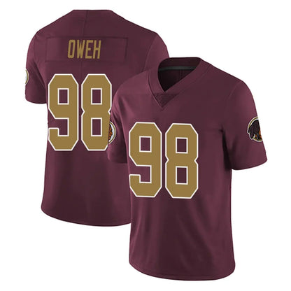 Tlead W.Commanders #98 Odafe Oweh Player Burgundy Alternate Vapor Untouchable Home Game Stitched Jerseys
