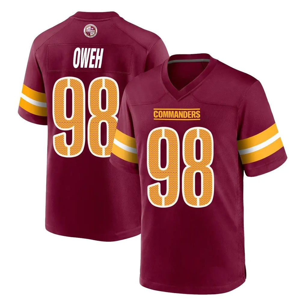 Tlead W.Commanders #98 Odafe Oweh Player Burgundy Home Game Stitched Jerseys