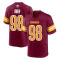 Tlead W.Commanders #98 Odafe Oweh Player Burgundy Home Game Stitched Jerseys