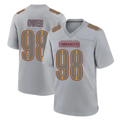 Tlead W.Commanders #98 Odafe Oweh Player Gray Atmosphere Fashion Home Game Stitched Jerseys