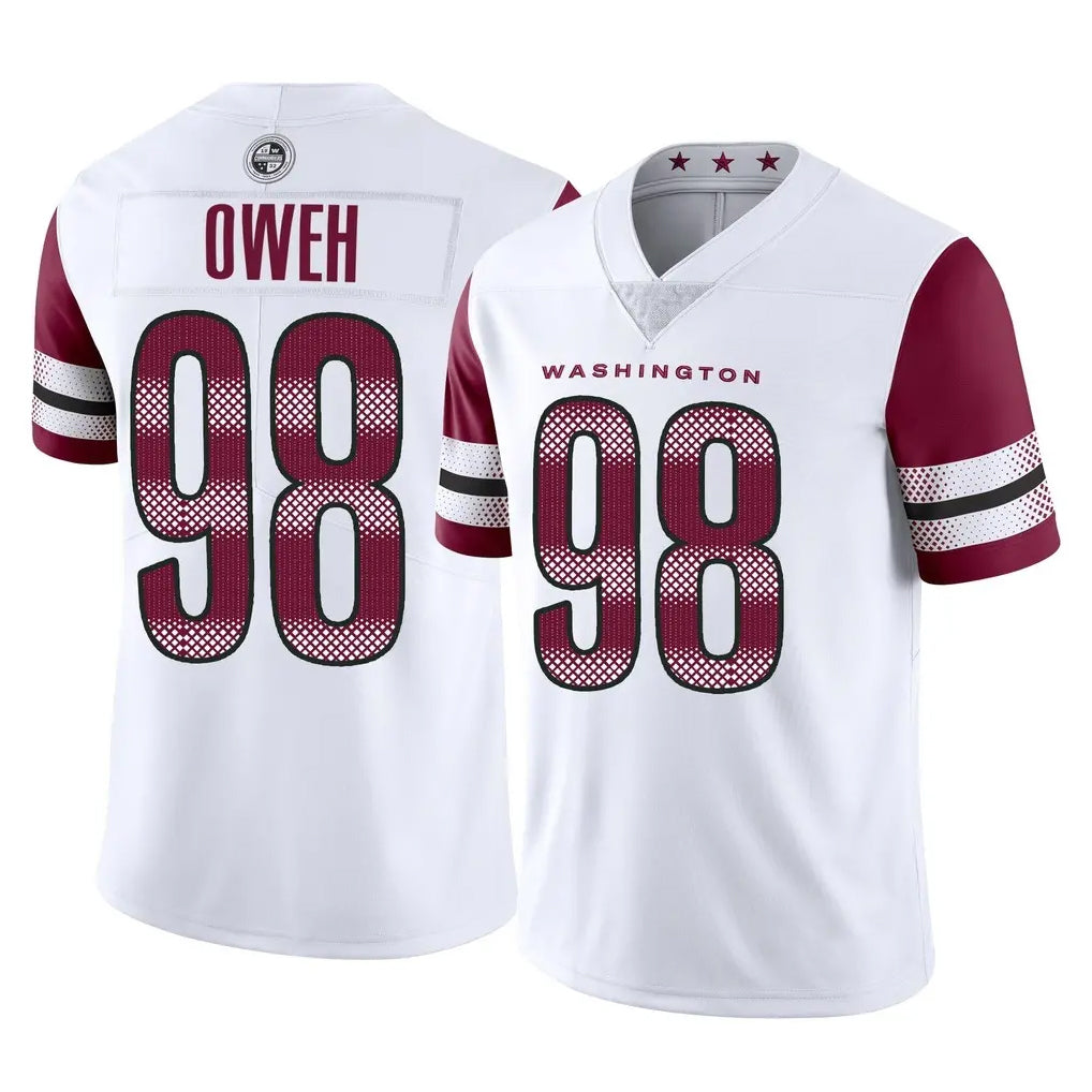 Tlead W.Commanders #98 Odafe Oweh Player White Limited Vapor Home Game Stitched Jerseys