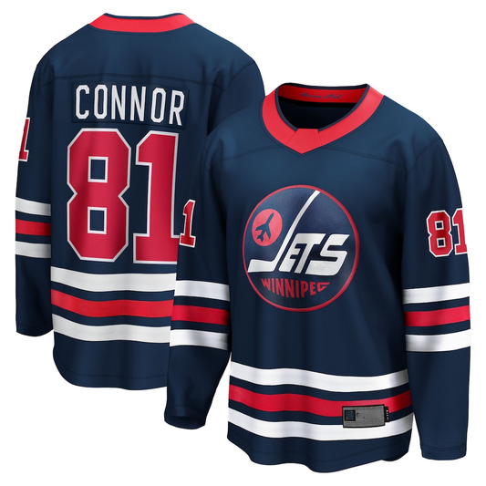Tlead W.Jets #81 Kyle Connor Navy Alternate Breakaway Jerseys