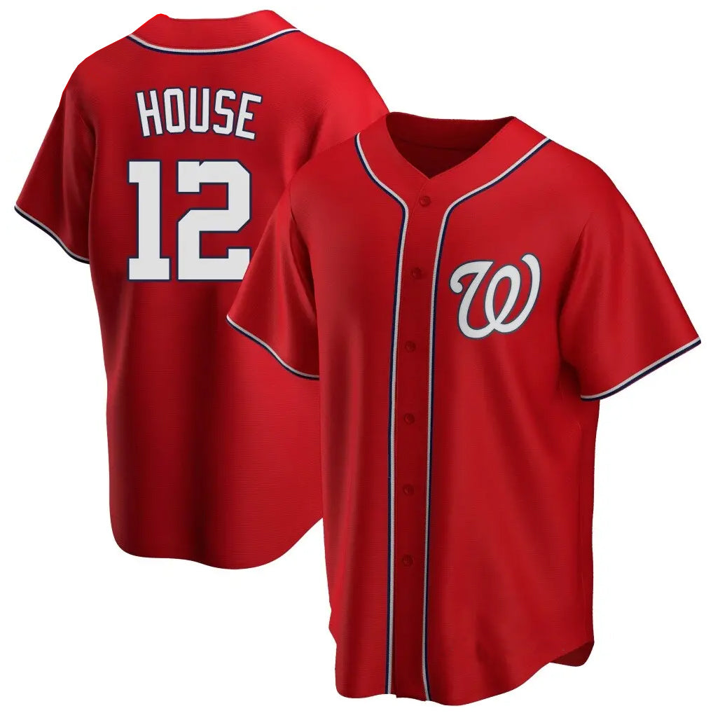 Tlead W.Nationals #12 Brady House Player Red  Alternate Game Stitched Jerseys