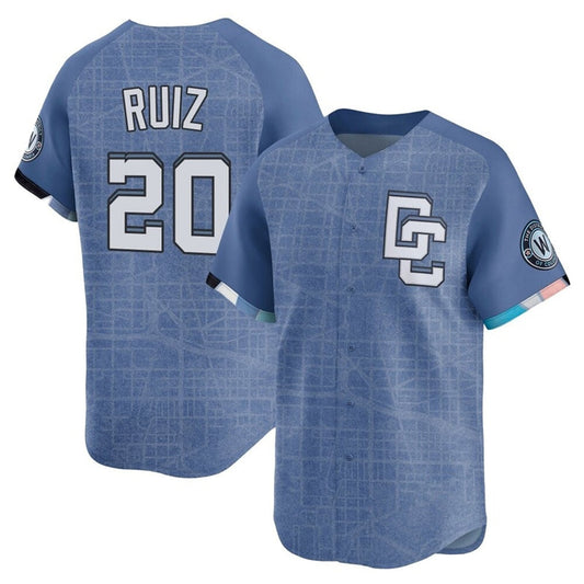 Tlead W.Nationals #20 Keibert Ruiz Player Light Blue Limited City Connect Stitched Jerseys