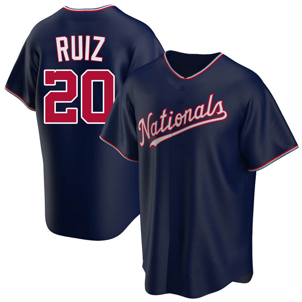 Tlead W.Nationals #20 Keibert Ruiz Player Navy Replica Game Stitched Jerseys