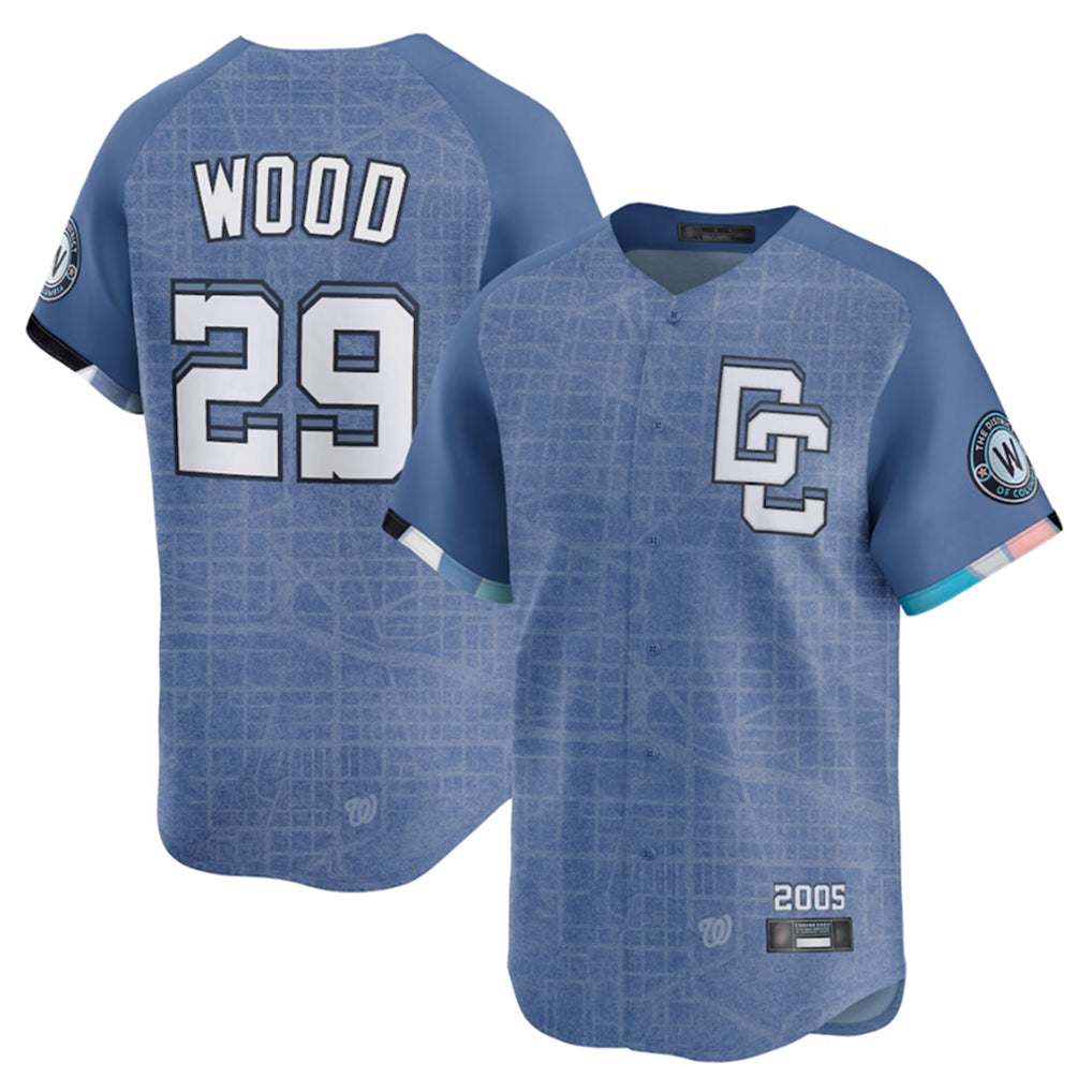 Tlead W.Nationals #29 James Wood Player Blue Limited City Connect Stitched Jerseys