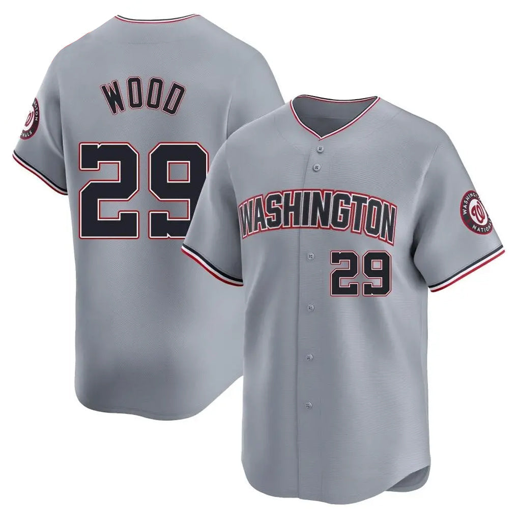 Tlead W.Nationals #29 James Wood Player Gray City Connect Limited Alternate Stitched Jerseys