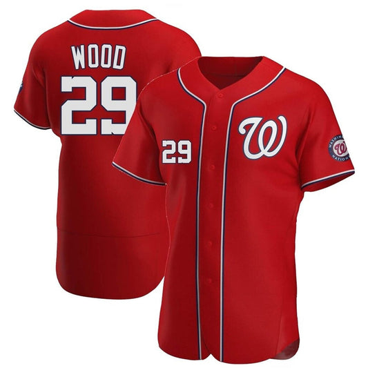 Tlead W.Nationals #29 James Wood Player Red Alternate Elite Stitched Jerseys