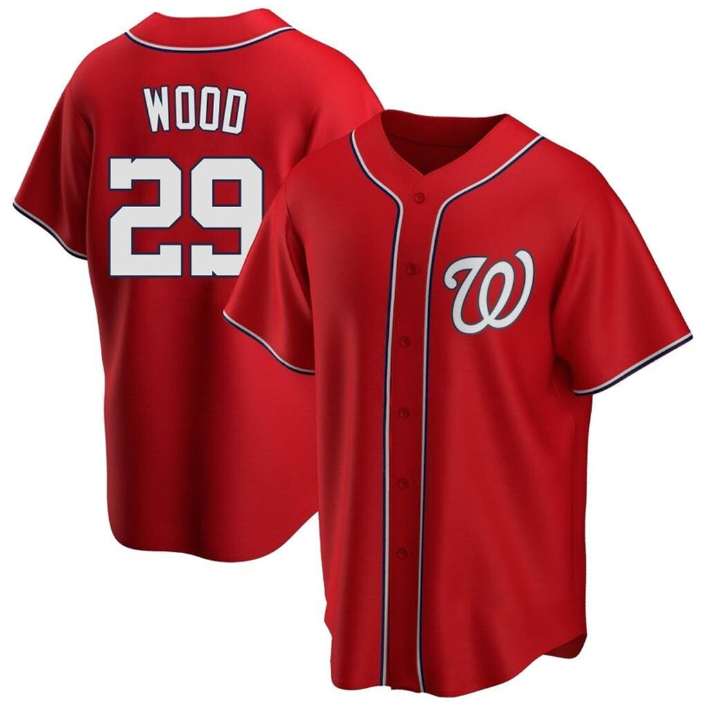 Tlead W.Nationals #29 James Wood Player Red Replica Alternate Stitched Jerseys