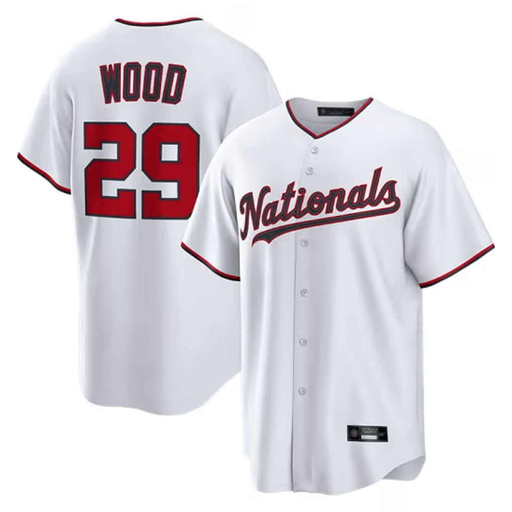 Tlead W.Nationals #29 James Wood Player White Home Limited Replica Stitched Jerseys