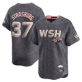Tlead W.Nationals #37 Stephen Strasburg Player Gray City Connect Stitched Jerseys