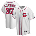 Tlead W.Nationals #37 Stephen Strasburg Player White Game Stitched Jerseys