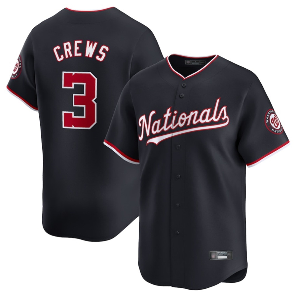 Tlead W.Nationals #3 Dylan Crews Player Navy Limited Stitched Jerseys