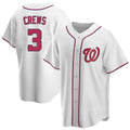 Tlead W.Nationals #3 Dylan Crews Player White Game Replica Stitched Jerseys