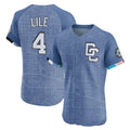Tlead W.Nationals #4 Daylen Lile Player Blue City Connect Limited Stitched Jerseys