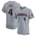Tlead W.Nationals #4 Daylen Lile Player Gray Alternate Elite Stitched Jerseys