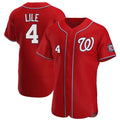 Tlead W.Nationals #4 Daylen Lile Player Red Alternate Elite Stitched Jerseys