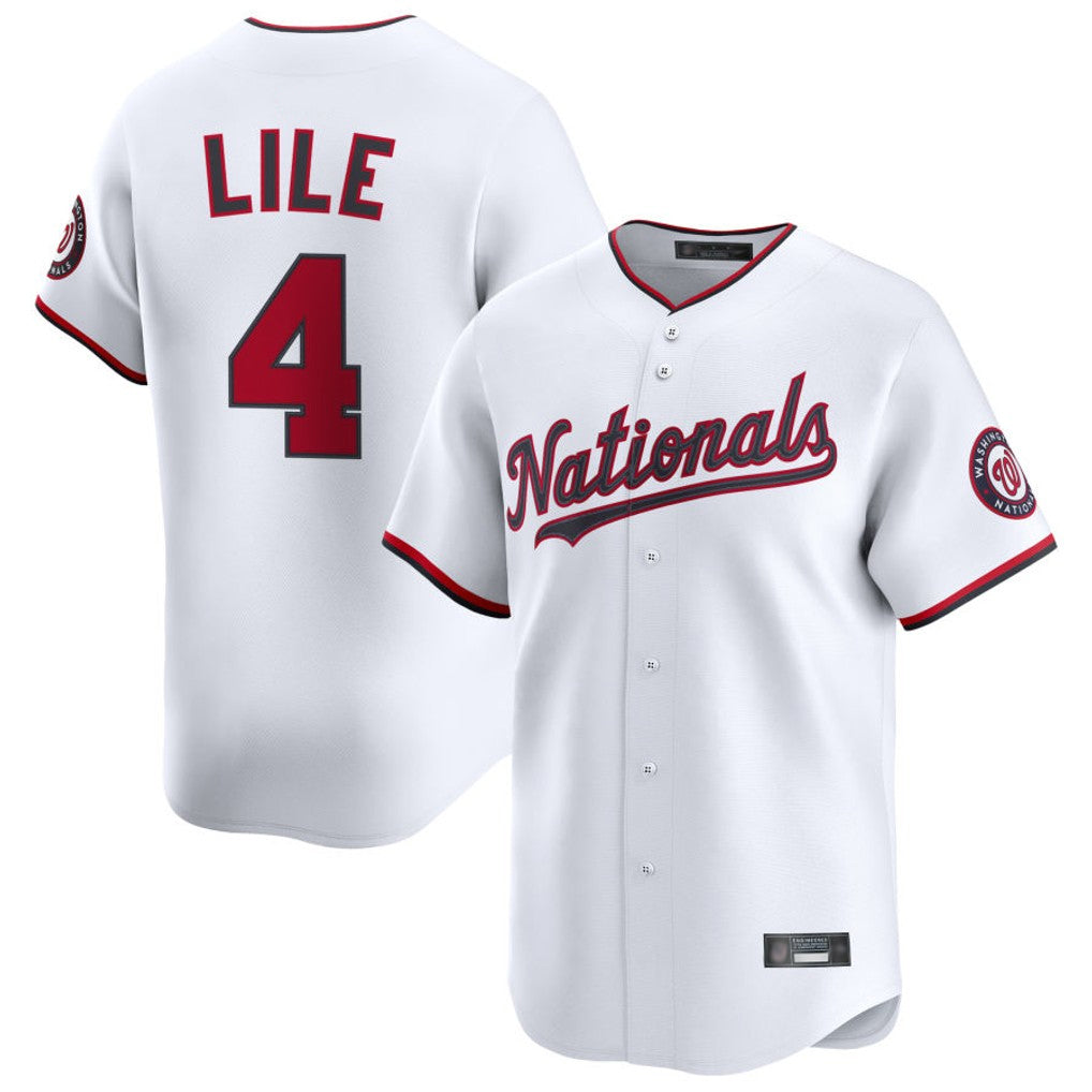 Tlead W.Nationals #4 Daylen Lile Player White Alternate Limited Replica Stitched Jerseys