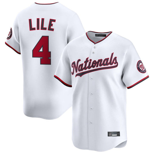 Tlead W.Nationals #4 Daylen Lile Player White Alternate Limited Replica Stitched Jerseys