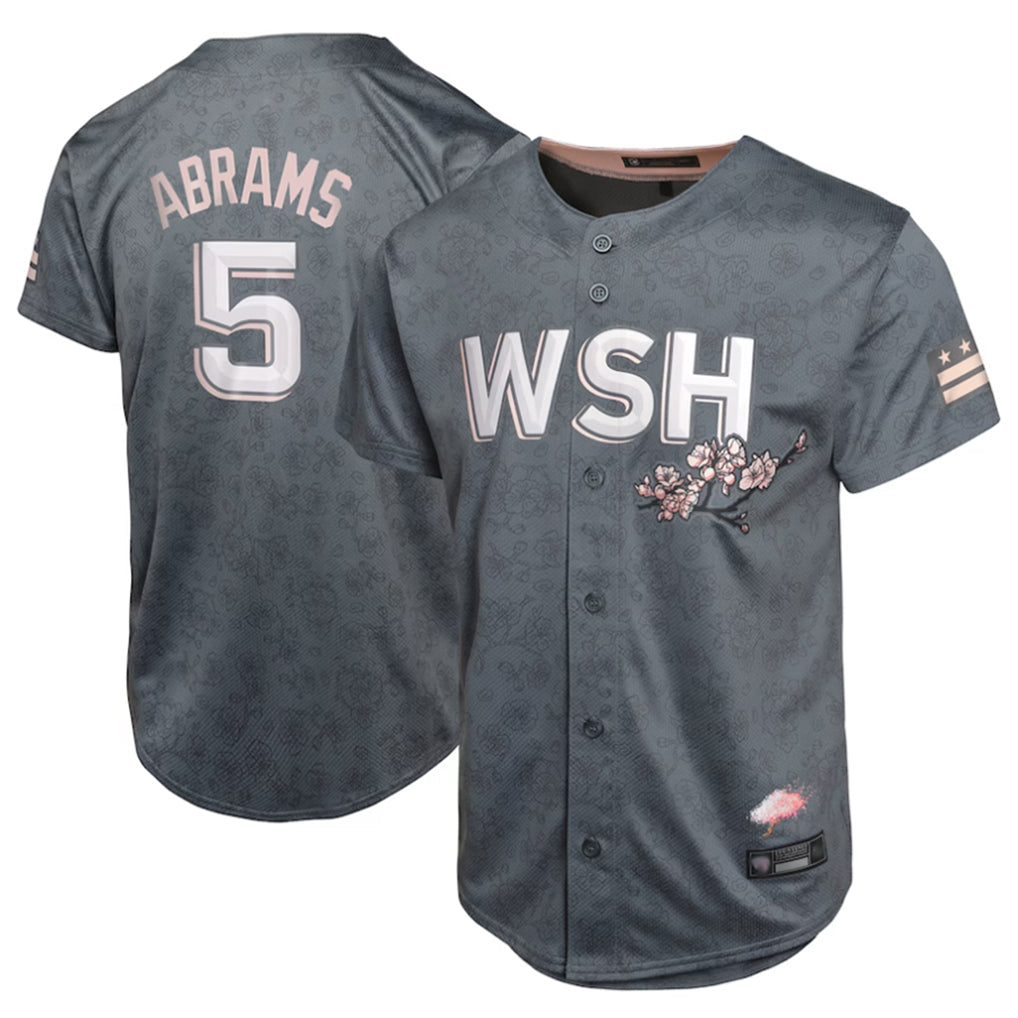 Tlead W.Nationals #5 CJ Abrams Player Charcoal City Connect Limited Stitched Jerseys
