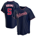 Tlead W.Nationals #5 CJ Abrams Player Navy Blue Replica Game Stitched Jerseys