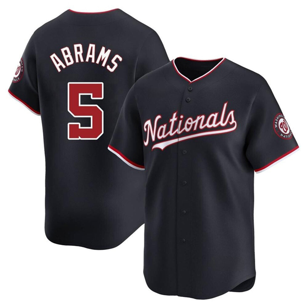 Tlead W.Nationals #5 CJ Abrams Player Navy Blue Replica Stitched Jerseys