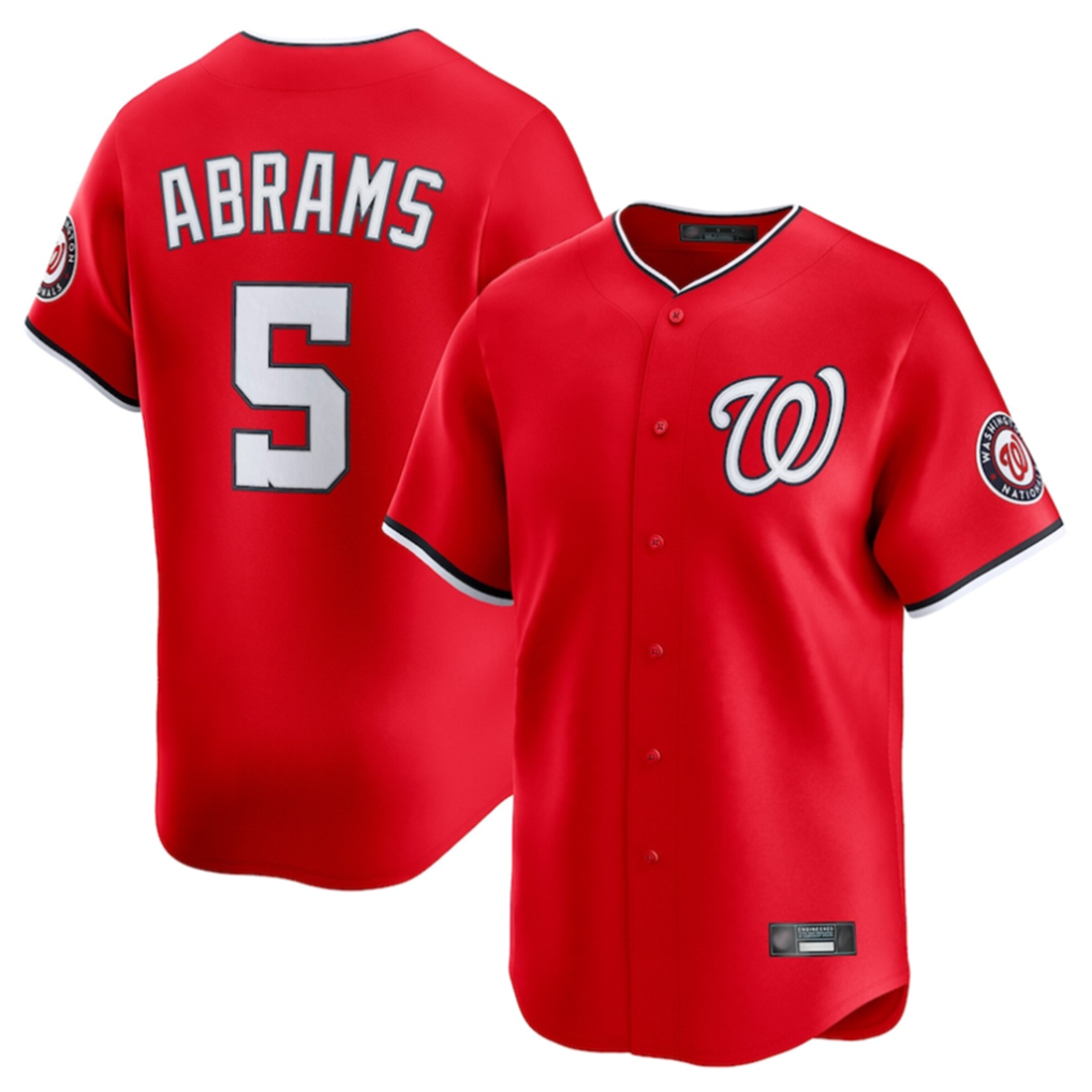 Tlead W.Nationals #5 CJ Abrams Player Red Limited Stitched Jerseys