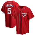 Tlead W.Nationals #5 CJ Abrams Player Red Replica Alternate Game Jerseys