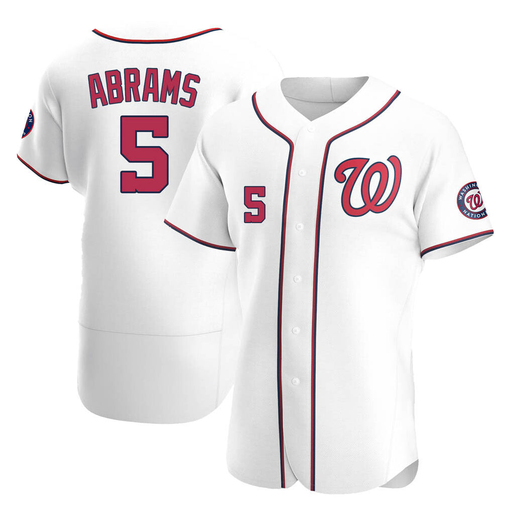 Tlead W.Nationals #5 CJ Abrams Player White Alternate Elite Stitched Jerseys