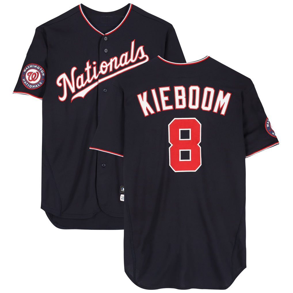 Tlead W.Nationals #8 Carter Kieboom Player Navy Home Game Stitched Jerseys