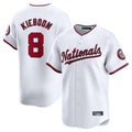 Tlead W.Nationals #8 Carter Kieboom Player White Home Limited Stitched Jerseys