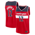 Tlead W.Wizards #12 Tre Johnson III Red Fast Break Replica Jerseys - Icon Edition