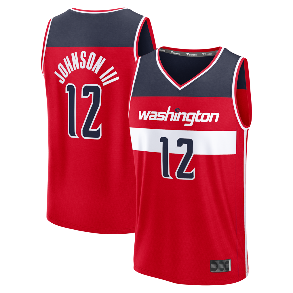 Tlead W.Wizards #12 Tre Johnson III Red Fast Break Replica Jerseys - Icon Edition