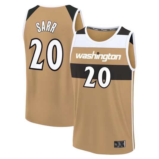Tlead W.Wizards #20 Alex Sarr Gold 2025-26 City Edition Fast Break Jerseys
