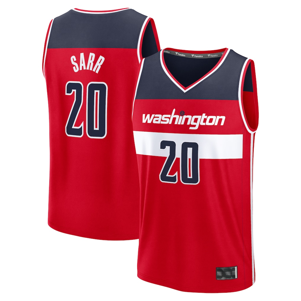 Tlead W.Wizards #20 Alex Sarr Red Fast Break Replica Jerseys - Icon Edition