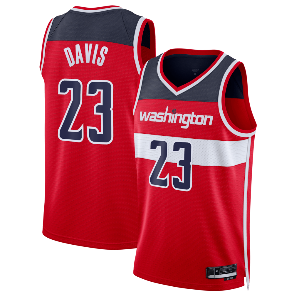 Tlead W.Wizards #23 Anthony Davis Red Swingman Jerseys - Icon Edition