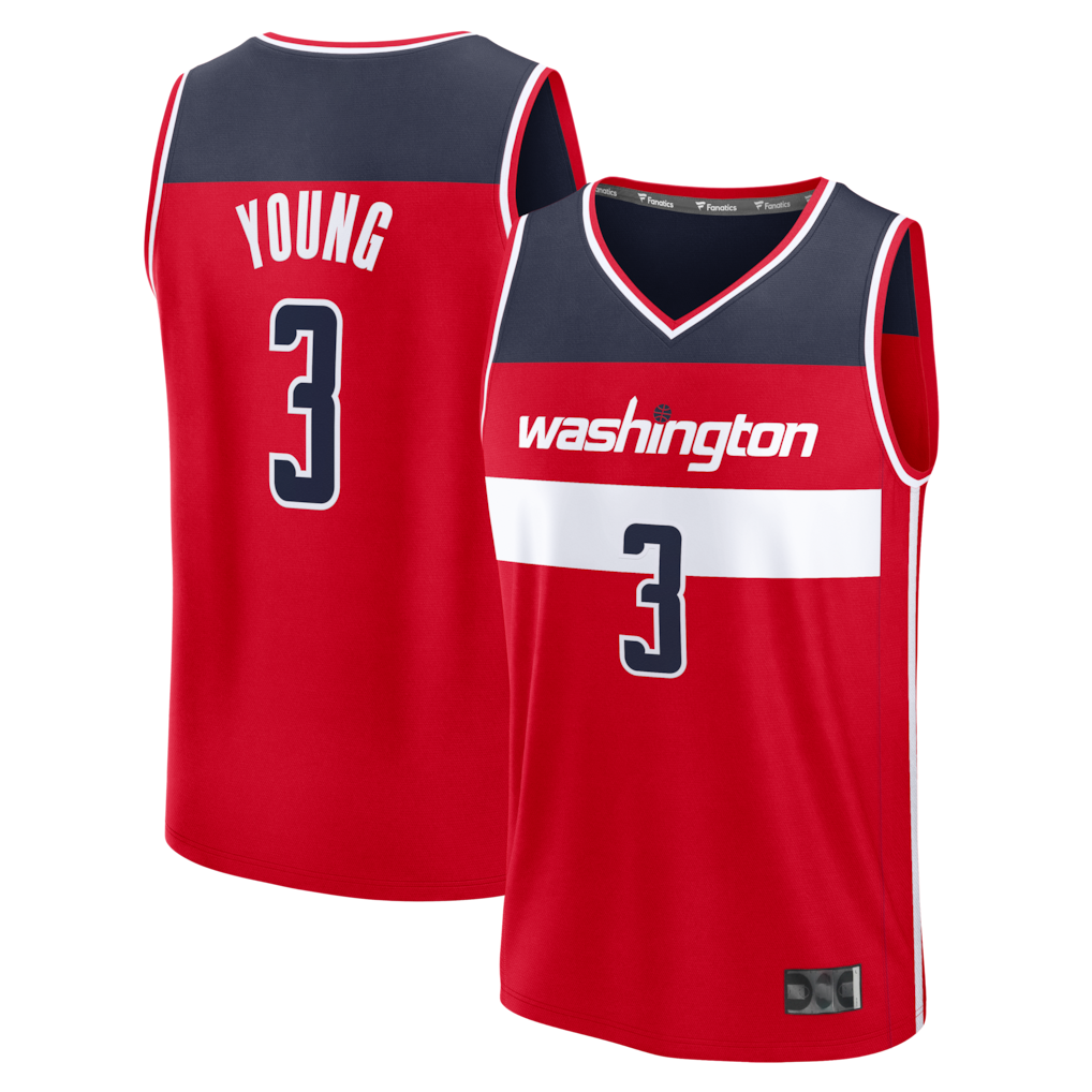 Tlead W.Wizards #3 Trae Young Red Fast Break Jerseys - Icon Edition